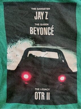Jay Z & Beyoncé Green Hooded Pullover Sweatshirt with OTR RUN II Tour